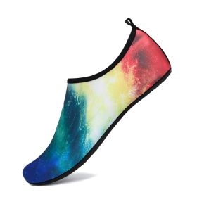 Men&#39;s Water Shoes Quick Drying Swimming Socks Women Yoga Shoes Summer Aqua Sandals Non Slip Barefoot Slippers for Beach Vacation (Color: P18)