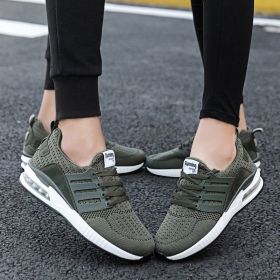 Men Women Boys Air Cushion Casual Shoes 36-45 Mesh Breathable Lightweight Kids Sneakers Outdoor Spring Sumer Autumn Comfortable (Color: Green)