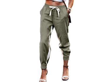 Workout Joggers Drawstring Pants with Pockets (Color: Green)