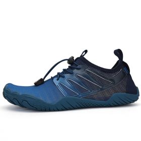 Unisex Hot Fitness Sneaker Cross-Training Crossfit Shoes High Quality Soft Comfortable Breathable Mesh Tennis Yoga Gym Treadmill (Color: Blue)