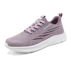 High Quality Women Casual Shoes Mesh Fly Weaving Breathable Light Sneaker Any Age Sport Outdoor Walking Spring Summer Autumn (Color: Women pink)