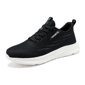 High Quality Women Casual Shoes Mesh Fly Weaving Breathable Light Sneaker Any Age Sport Outdoor Walking Spring Summer Autumn (Color: Women black)