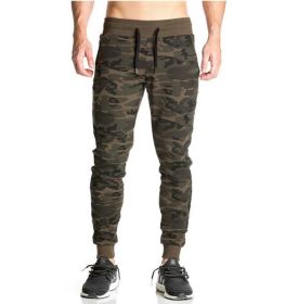 Men Fitted Jogger Pants Gym Workout Running Sweatpants With Zipper Bottom (Color: 1)