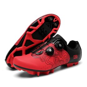 Outdoor Sports Cycling Shoes MTB Men Self-Locking Speed Sneaker Road Bike Boots SPD Cleats Mountain Bicycle Shoes Women Racing (Color: red mtb)