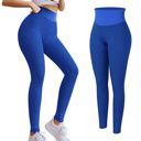 TIK Tok Leggings Women Butt Lifting Workout Tights Plus Size Sports High Waist Yoga Pants Small (size: Blue-XXL)